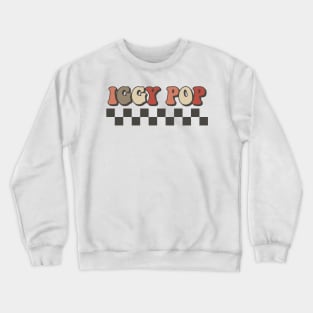 Iggy Pop Checkered Retro Groovy Style Crewneck Sweatshirt